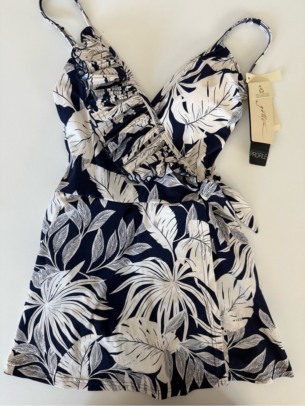 GOTTEX MALAYA SURPLICE RUFFLE SWIMDRESS - Picture 4 of 9